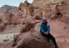 Antica città di Petra - la salita è faticosa ma lo spettacolo visibile dietro le nostre spalle è mozzafiato