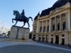 Bucarest - Statua equestre di Carol I di fronte al Palazzo Reale